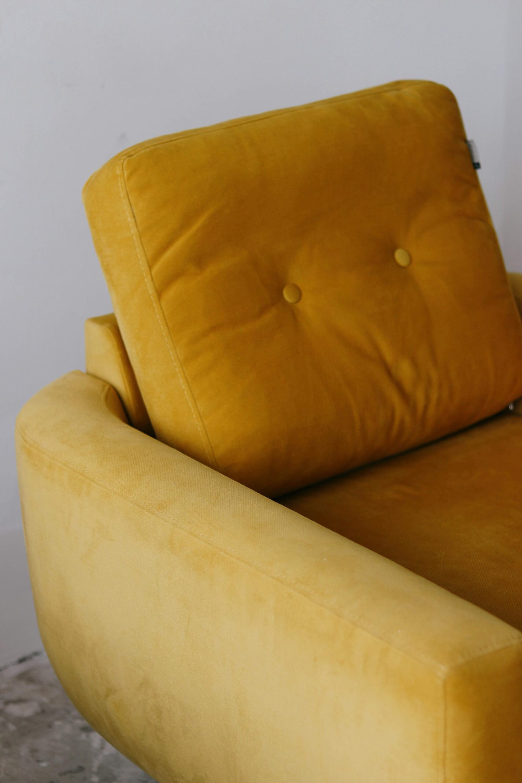 yellow-plush-armchair